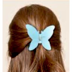 (NWT) MELODY • Large Teal Butterfly Hair Claw Clip